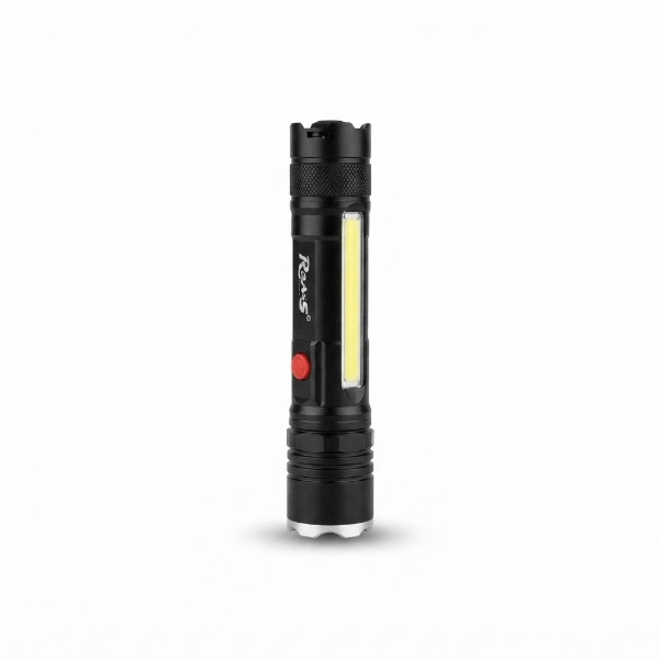 چراغ قوه و چراغ کار شارژی مدل T6 26 با نور COB جانبی